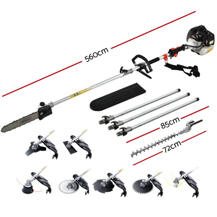 Giantz Pole Chainsaw Hedge Trimmer Brush Cutter Whipper Snipper 9 IN 1 MultiTool - Image 2