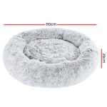 i.Pet Pet Bed Dog Cat 110cm Calming Extra Large Soft Plush Charcoal - Image 2