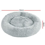 i.Pet Pet Bed Dog Cat 110cm Calming Extra Large Soft Plush Light Grey - Image 2