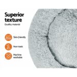 i.Pet Pet Bed Dog Cat 110cm Calming Extra Large Soft Plush Light Grey - Image 4