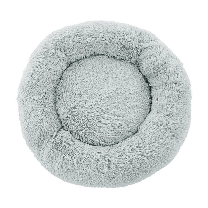 i.Pet Pet Bed Dog Cat 90cm Large Calming Soft Plush Light Grey - Image 3