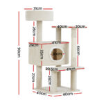 i.Pet Cat Tree 90cm Scratching Post Tower Scratcher Wood Condo House Bed Trees - Image 3