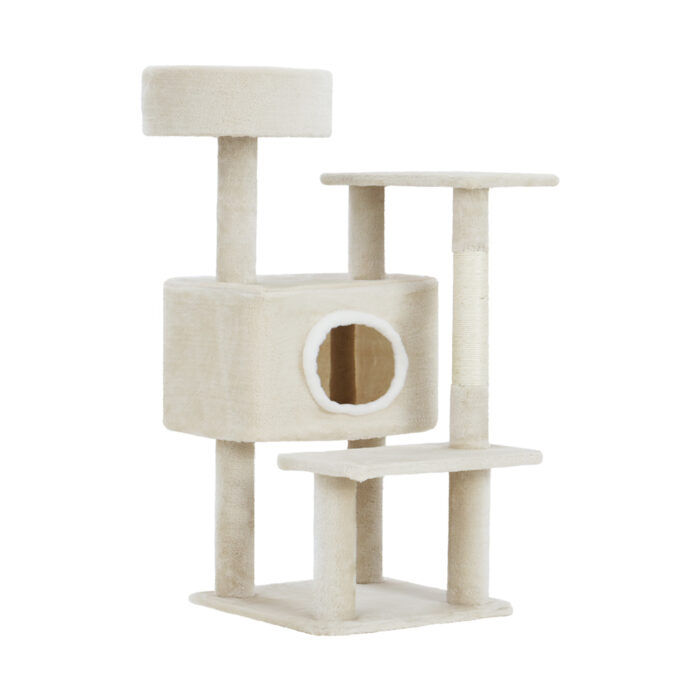 i.Pet Cat Tree 90cm Scratching Post Tower Scratcher Wood Condo House Bed Trees - Image 4