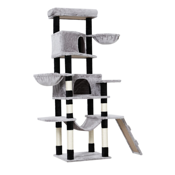 i.Pet Cat Tree 161cm Tower Scratching Post Scratcher Wood Condo House Play Bed - Image 2
