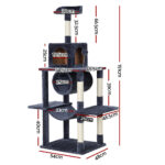 i.Pet Cat Tree 151cm Tower Scratching Post Scratcher Wood Condo House Bed Trees - Image 3