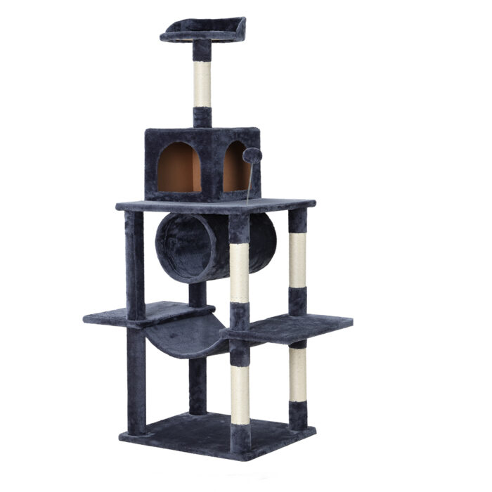 i.Pet Cat Tree 151cm Tower Scratching Post Scratcher Wood Condo House Bed Trees - Image 4