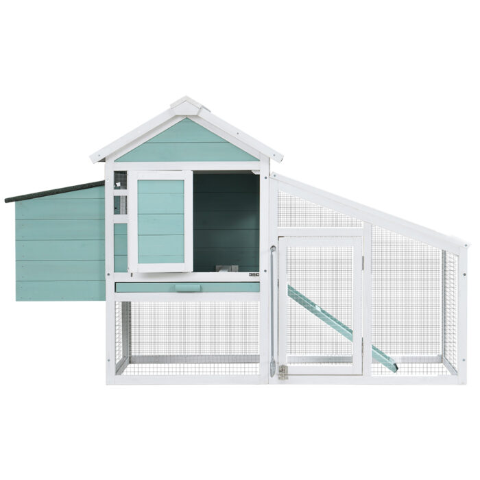 i.Pet Chicken Coop Rabbit Hutch 150cm x 60cm x 93cm Large House Run Cage Wooden Outdoor Bunny - Image 3