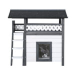 i.Pet Cat House Outdoor Shelter 77cm x 50cm x 73cm Rabbit Hutch Wooden Condo Small Dog Enclosure - Image 3