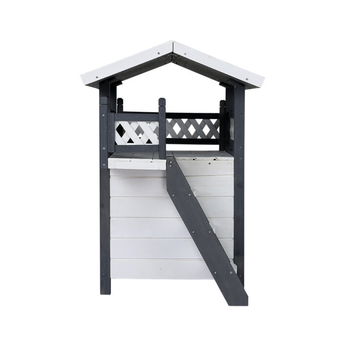 i.Pet Cat House Outdoor Shelter 77cm x 50cm x 73cm Rabbit Hutch Wooden Condo Small Dog Enclosure - Image 4