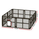 i.Pet Dog Playpen Enclosure 8 Panel Pet Fence Plastic Play Pen - Image 2