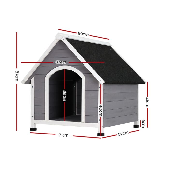 i.Pet Dog Kennel Wooden Large House Outdoor Indoor Puppy Pet Cabin Weatherproof XL - Image 2