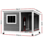 i.Pet Dog Kennel House Large Wooden Outdoor Pet Kennels Indoor Puppy Cabin Log - Image 2