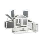 Alopet Pet Hutch Large Wooden Run Hatch Box Open Roof