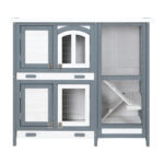 i.Pet Rabbit Hutch 98cm x 45cm x 92cm Chicken Coop Large Wooden House Run Cage Bunny Guinea Pig - Image 3