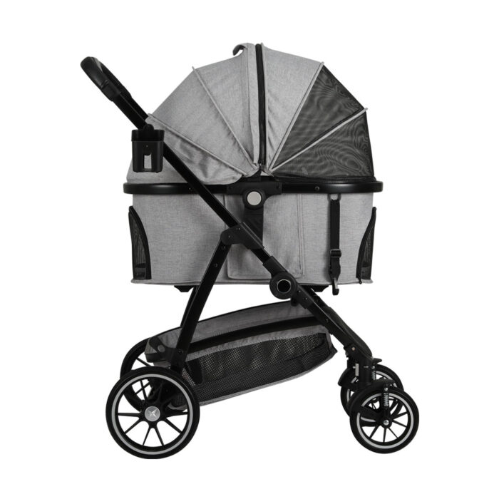 i.Pet Pet Stroller Dog Pram Large Cat Carrier Travel Pushchair 4 Wheels Foldable - Image 4