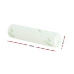 Giselle Bedding Memory Foam Neck Roll Pillow Bamboo Cover - Image 2