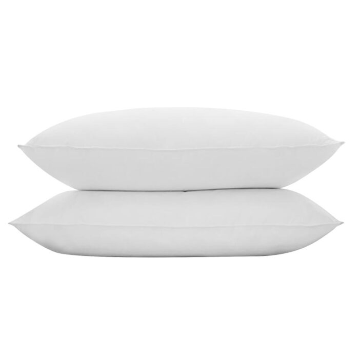 Bedra Pillow Duck Feather Down Standard Pillows Cotton Cover - Twin Pack - Image 4