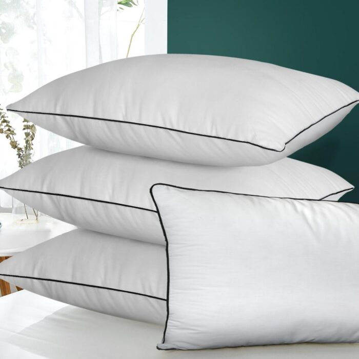 Bedra Microfibre Pillow Hotel Cotton Cover Home Soft Quality Luxury 4pcs 50x90cm - Image 2