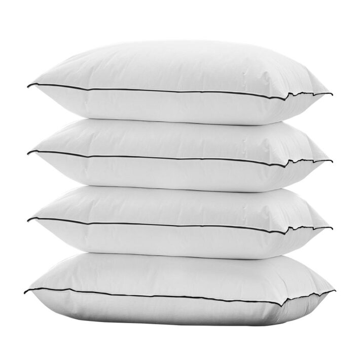 Bedra Microfibre Pillow Hotel Cotton Cover Home Soft Quality Luxury 4pcs 50x90cm - Image 4
