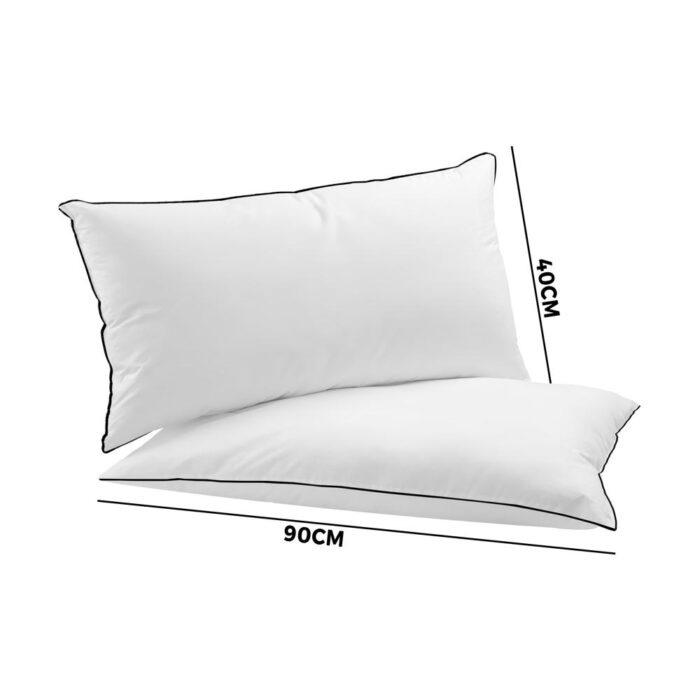 Bedra Microfibre Pillow Hotel Cotton Cover Home Soft Quality Luxury 4pcs 50x90cm - Image 3