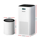 Devanti Air Purifier HEPA Filter PM2.5 Smoke Dust Germ Odor Cleaner Freshener - Image 2