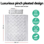 Giselle Bedding Quilt Cover Set Diamond Grey Super King - Image 2