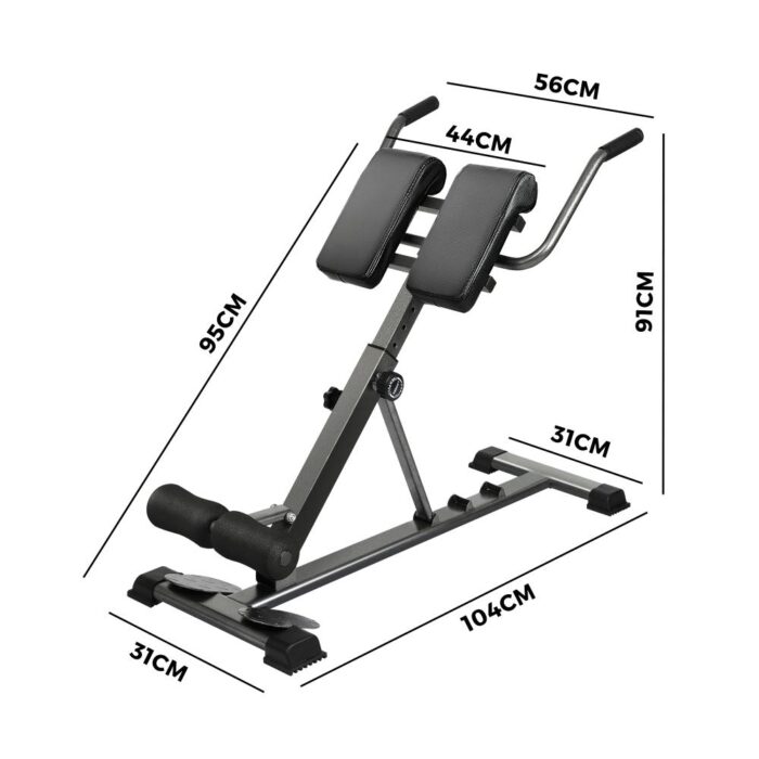 Finex Weight Bench Back Hyperextension Roman Chair Black - Image 6