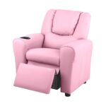 Oikiture Kids Recliner Chair Sofa Children Lounge PU Leather Couch Armchair Pink - Image 4