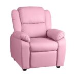 Oikiture Kids Recliner Chairs Children Lounge Sofa PU Armchair w/ Hidden Storage