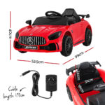 Kids Electric Ride On Car Mercedes-Benz AMG GTR Licensed Toy Cars Remote White - Image 2