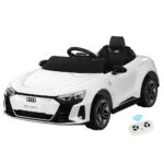 Rigo Audi RS e-tron GT Ride On Car for Kids Electric Toy (White)