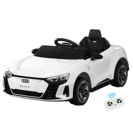 Rigo Audi RS e-tron GT Ride On Car for Kids Electric Toy (White)