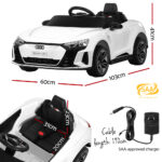 Rigo Audi RS e-tron GT Ride On Car for Kids Electric Toy (White) - Image 2