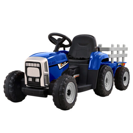 Rigo Blue Kids Electric Ride On Tractor Toy for Fun Adventures