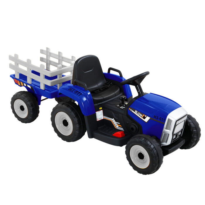 Rigo Blue Kids Electric Ride On Tractor Toy for Fun Adventures - Image 3