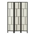 Artiss Ashton Room Divider Screen Privacy Wood Dividers Stand 3 Panel Black
