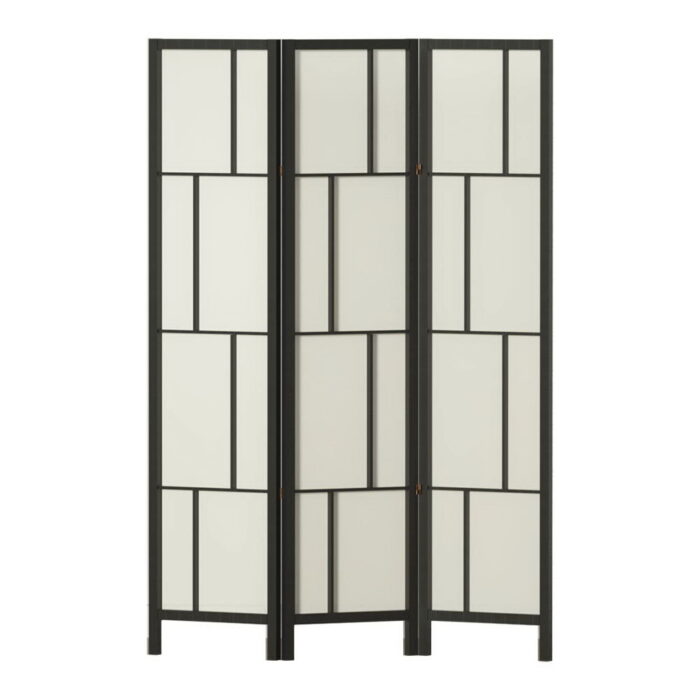 Artiss Ashton Room Divider Screen Privacy Wood Dividers Stand 3 Panel Black - Image 3