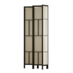 Artiss Ashton Room Divider Screen Privacy Wood Dividers Stand 3 Panel Black - Image 4