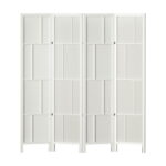Artiss Ashton Room Divider Screen Privacy Wood Dividers Stand 4 Panel White