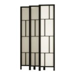 Artiss Ashton Room Divider Screen Privacy Wood Dividers Stand 6 Panel Black - Image 4