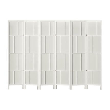 Artiss Ashton Room Divider Screen Privacy Wood Dividers Stand 6 Panel White
