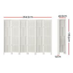 Artiss Ashton Room Divider Screen Privacy Wood Dividers Stand 6 Panel White - Image 2