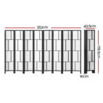 Artiss Ashton Room Divider Screen Privacy Wood Dividers Stand 8 Panel Black - Image 2