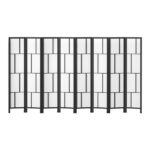 Artiss Ashton Room Divider Screen Privacy Wood Dividers Stand 8 Panel Black - Image 3