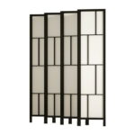 Artiss Ashton Room Divider Screen Privacy Wood Dividers Stand 8 Panel Black - Image 4