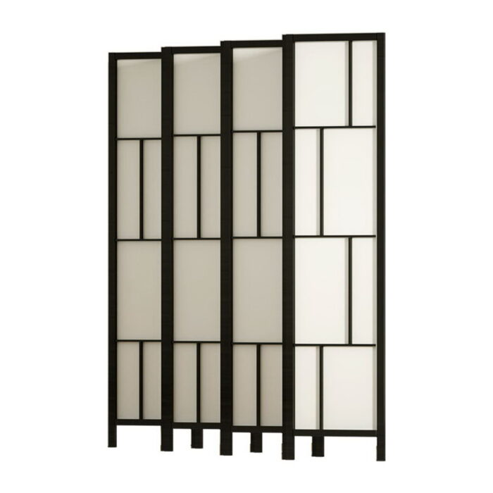 Artiss Ashton Room Divider Screen Privacy Wood Dividers Stand 8 Panel Black - Image 4