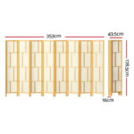 Artiss Ashton Room Divider Screen Privacy Wood Dividers Stand 8 Panel Natural - Image 2