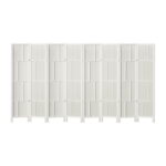 Artiss Ashton Room Divider Screen Privacy Wood Dividers Stand 8 Panel White - Image 3