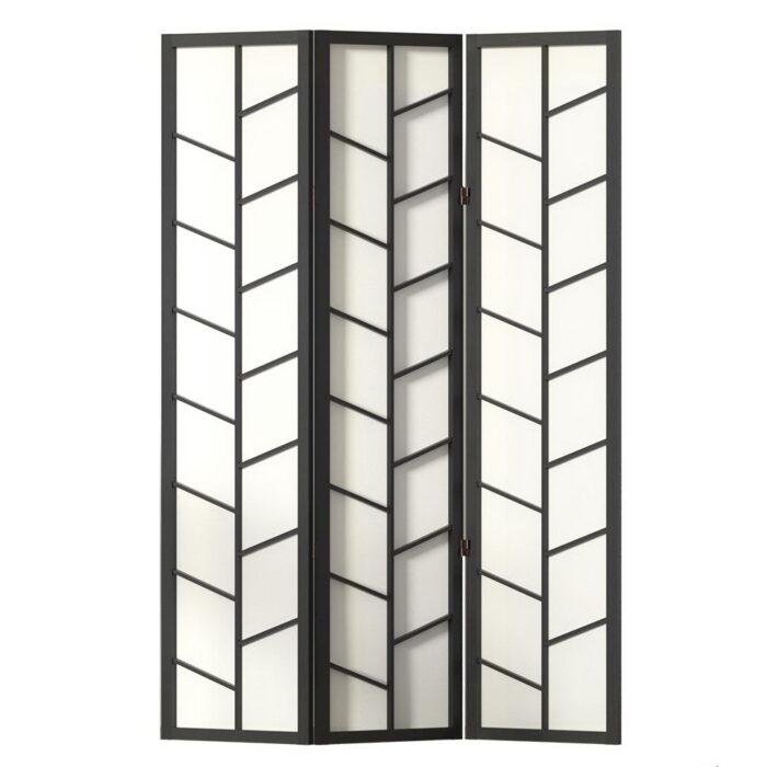 Artiss Room Divider Screen Privacy Wood Dividers Stand 3 Panel Archer Archer Black - Image 3