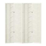 Artiss Room Divider Screen Privacy Wood Dividers Stand 4 Panel Archer White